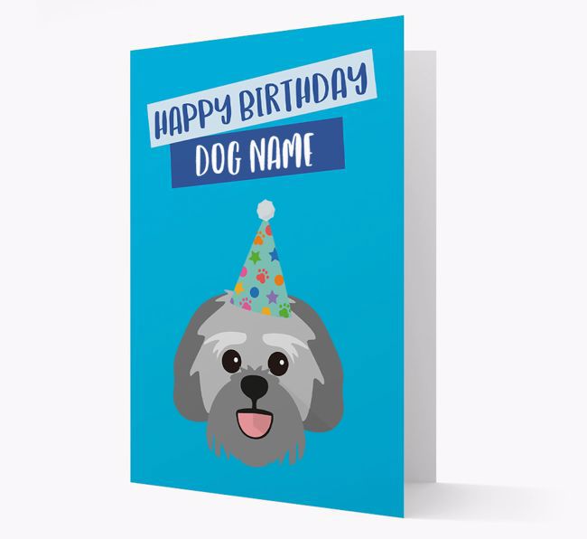 Personalized 'Happy Birthday {dogsName}' Card with {breedCommonName} Icon